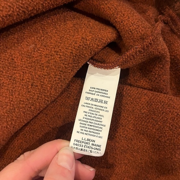 LL. Bean Allagash Fleece Henley , "Dark Russet" Fleece - Picture 4 of 5